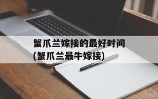 蟹爪兰嫁接的最好时间(蟹爪兰最牛嫁接)