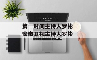 第一时间主持人罗彬 安徽卫视主持人罗彬