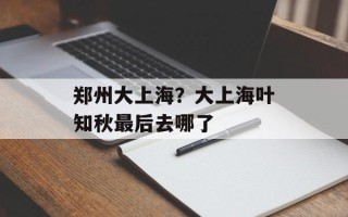 郑州大上海？大上海叶知秋最后去哪了