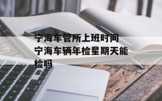 宁海车管所上班时间 宁海车辆年检星期天能检吗
