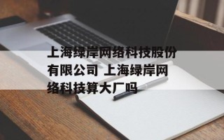 上海绿岸网络科技股份有限公司 上海绿岸网络科技算大厂吗