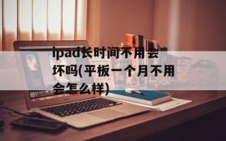 ipad长时间不用会坏吗(平板一个月不用会怎么样)