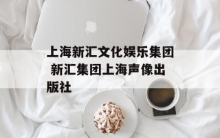 上海新汇文化娱乐集团 新汇集团上海声像出版社